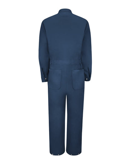 Red Kap Men's Tall Zip-Front Cotton Coverall CC18T #color_Navy