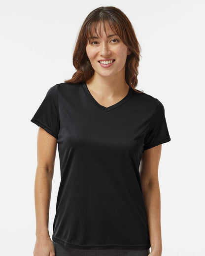 Augusta Sportswear Women's Nexgen Wicking V-Neck T-Shirt 1790 #colormdl_Black