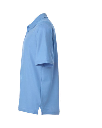 Harriton Men's Maverick CVC Pique Polo M105 #color_Light College Blue