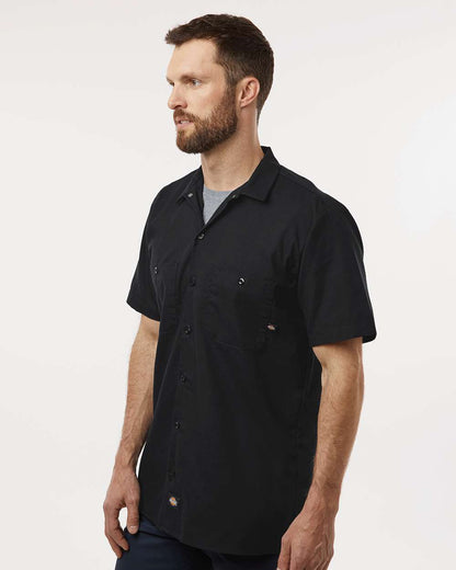 Dickies Men's Tall Industrial Short Sleeve Work Shirt S535T #colormdl_Black