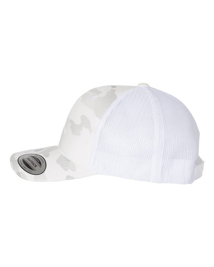 YP Classics Retro Trucker Cap 6606 #color_Multicam Alpine/ White
