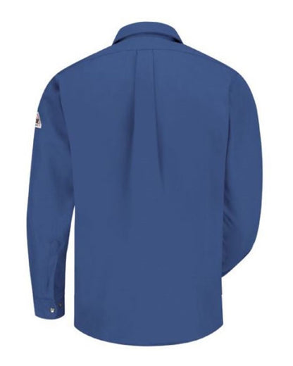 Bulwark Men's Tall Snap-Front Uniform Shirt - Nomex® IIIA - 6 oz SNS6T #color_Royal Blue