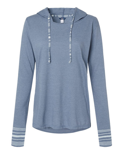 MV Sport Women's Heathered Jersey Hooded Tunic W19439 #color_Stonewash