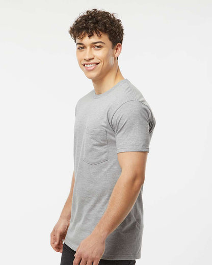 Tultex Heavyweight Jersey Pocket T-Shirt 293 #colormdl_Heather Grey