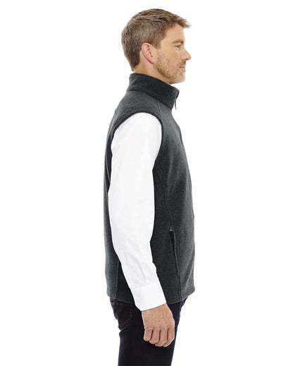 CORE365 Men's Tall Journey Fleece Vest 88191T #colormdl_Heather Charcoal