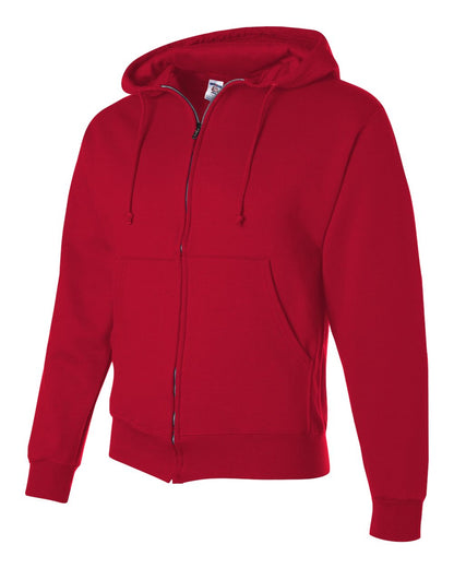 JERZEES Unisex Super Sweats NuBlend® Full-Zip Hooded Sweatshirt 4999MR #color_True Red