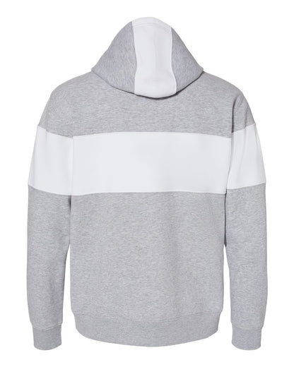J. America Men's Varsity Fleece Colorblocked Hooded Sweatshirt 8644 #color_Oxford