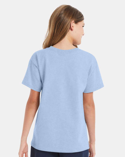 Hanes Essential-T Youth T-Shirt 5480 #colormdl_Light Blue