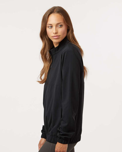 Adidas Women's Stretch Woven Half-Zip Pullover A706 #colormdl_Black