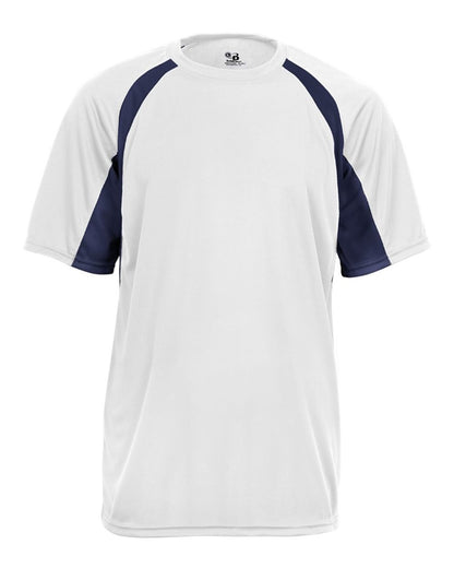 Badger B-Core Hook T-Shirt 4144 #color_White/ Navy