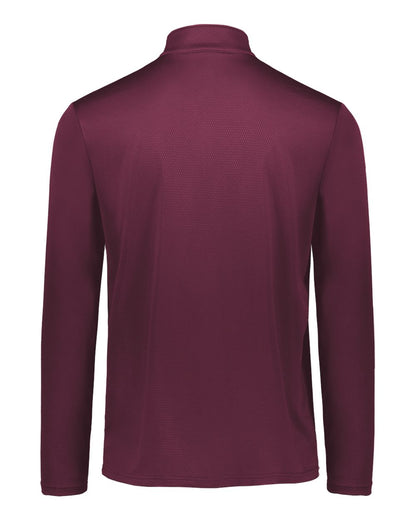Holloway Men's Dry-Excel™ Prism Bold Quarter-Zip Pullover 222591 #color_Maroon/ White