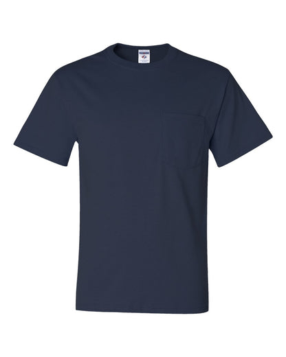 JERZEES Unisex Dri-Power® 50/50 Pocket T-Shirt 29MPR #color_J. Navy