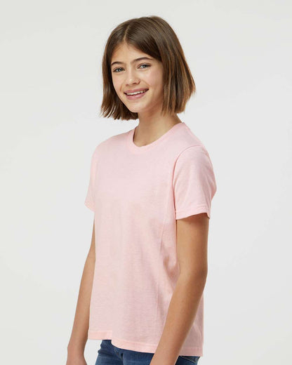 Tultex Youth Fine Jersey T-Shirt 235 #colormdl_Pink