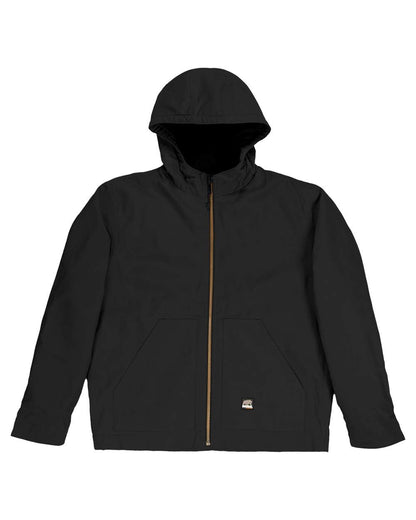 Berne Apparel Men's Tall Heritage Duck Hooded Jacket HJ65T #color_Black