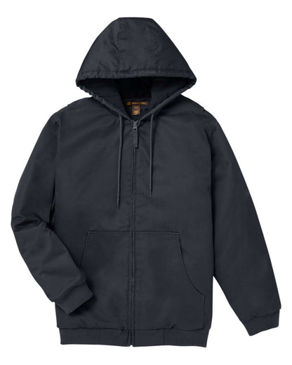 Harriton Unisex ClimaBloc® Heavyweight Hooded Full-Zip Jacket M722 #color_Dark Charcoal