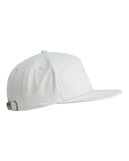 Big Accessories Hybrid Flat Bill Cap BA709 #color_White