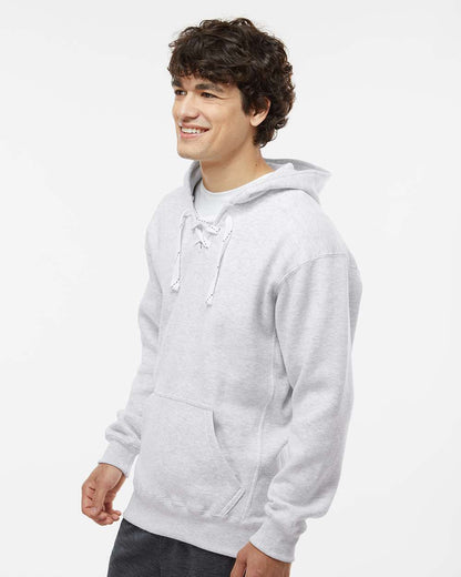 J. America Men's Sport Lace Hooded Sweatshirt 8830 #colormdl_Ash Heather