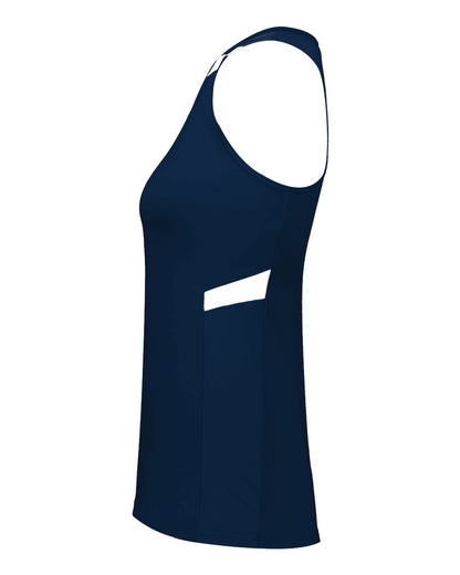 Holloway Women's PR Max Compression Racerback Jersey 221337 #color_Navy/ White