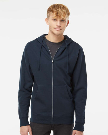 Independent Trading Co. Unisex Midweight Full-Zip Hooded Sweatshirt SS4500Z #colormdl_Navy