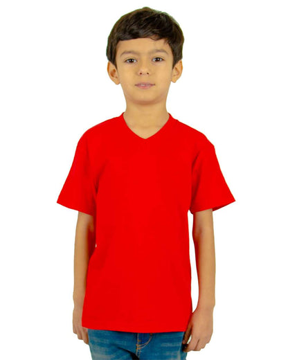 Shaka Wear Youth V-Neck T-Shirt SHVEEY #colormdl_Red