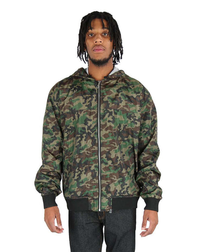 Shaka Wear Unisex Windbreaker Jacket SHWBJ #colormdl_Camo Green