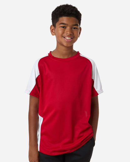 Augusta Sportswear Youth Cutter Jersey 1518 #colormdl_Red/ White