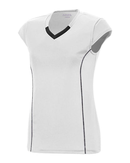 Augusta Sportswear Girls' Blash Jersey 1219 #color_White/ Black