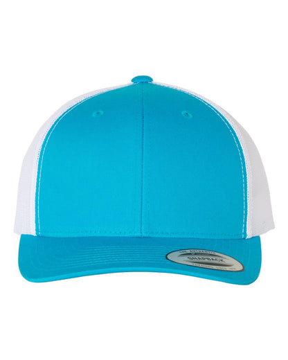 YP Classics Retro Trucker Cap 6606 #color_Turquoise/ White