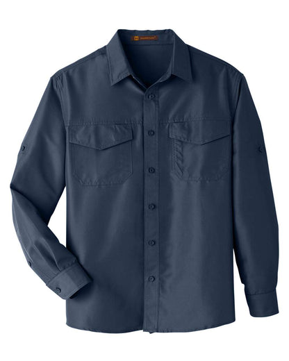 Harriton Men's Key West Performance Staff Shirt M580L #color_Navy