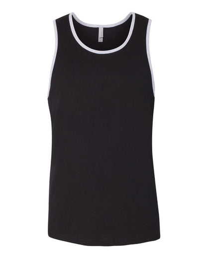 Next Level Cotton Muscle Tank 3633 #color_Black/ Heather Grey