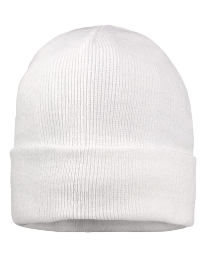 Sportsman 12" Fleece Lined Cuffed Beanie SP12FL #color_White