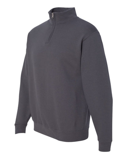 JERZEES Unisex Nublend® Cadet Collar Quarter-Zip Sweatshirt 995MR #color_Charcoal Grey