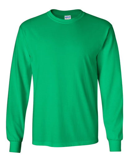 Gildan Unisex Ultra Cotton® Long Sleeve T-Shirt 2400 #color_Irish Green