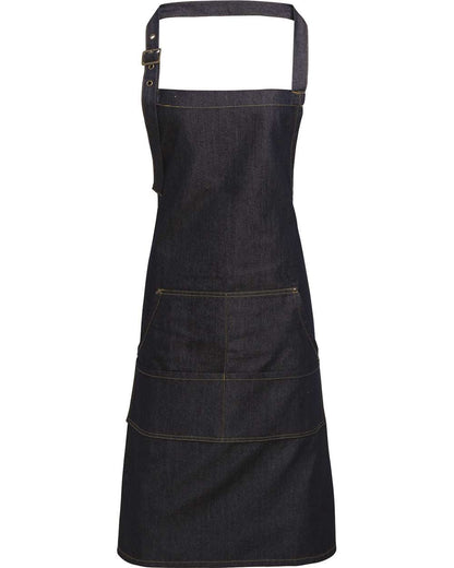 Artisan Collection by Reprime Jeans Stitch Denim Bib Apron RP126 #color_Indigo Denim