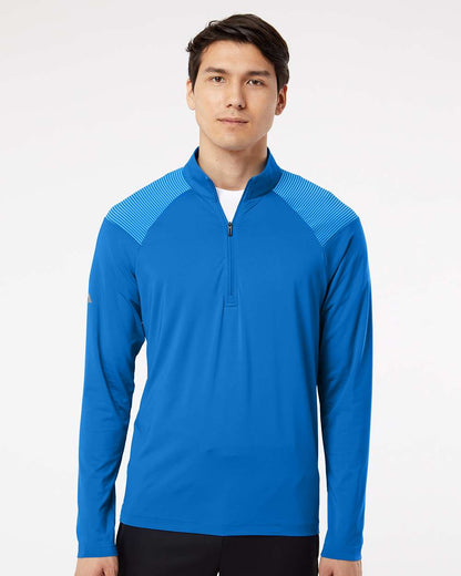 Adidas Shoulder Stripe Quarter-Zip Pullover A520 #colormdl_Glory Blue