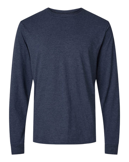 Tultex Unisex Fine Jersey Long Sleeve T-Shirt 202LS #color_Heather Denim