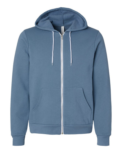 BELLA + CANVAS Sponge Fleece Full-Zip Hoodie 3739 #color_Steel Blue