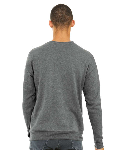 BELLA + CANVAS Sponge Fleece Drop Shoulder Crewneck Sweatshirt 3945 #colormdl_Deep Heather