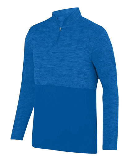 Augusta Sportswear Shadow Tonal Heather Quarter-Zip 2908 #color_Royal