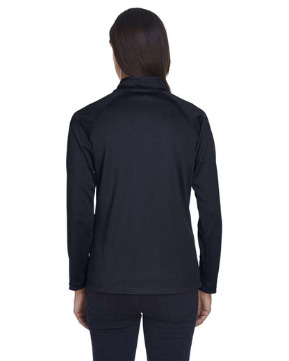 Devon & Jones Women's Stretch Tech-Shell® Compass Quarter-Zip Pullover DG440W #colormdl_Navy