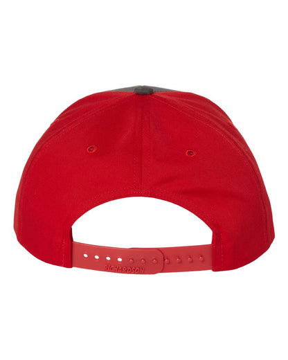Richardson Twill Back Trucker Cap 312 #color_Charcoal/ Red