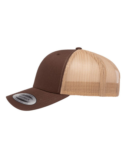 YP Classics Retro Trucker Cap 6606 #color_Brown/ Khaki