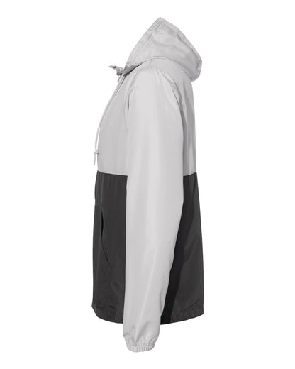 Independent Trading Co. Unisex Lightweight Quarter-Zip Windbreaker Pullover Jacket EXP54LWP #color_Smoke/ Graphite