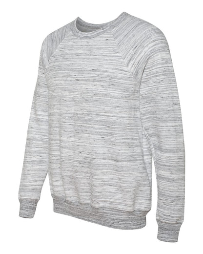 BELLA + CANVAS Sponge Fleece Raglan Crewneck Sweatshirt 3901 #color_Light Grey Marble