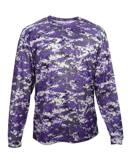 Badger Digital Camo Long Sleeve T-Shirt 4184 #color_Purple Digital