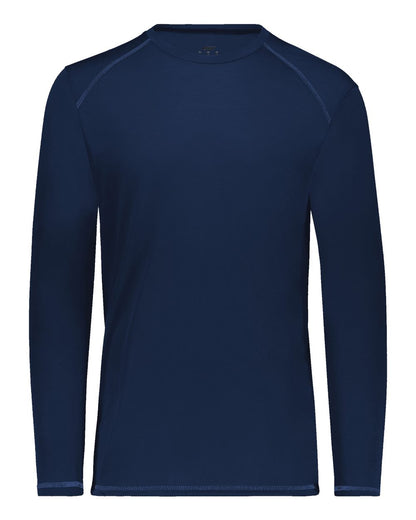 Augusta Sportswear Super Soft-Spun Poly Long Sleeve T-Shirt 6845 #color_Navy