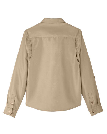 Harriton Women's Key West Performance Staff Shirt M580LW #color_Khaki