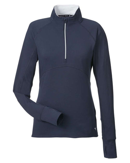 Puma Golf Women's Gamer Golf Quarter-Zip Pullover 533007 #color_Navy Blazer