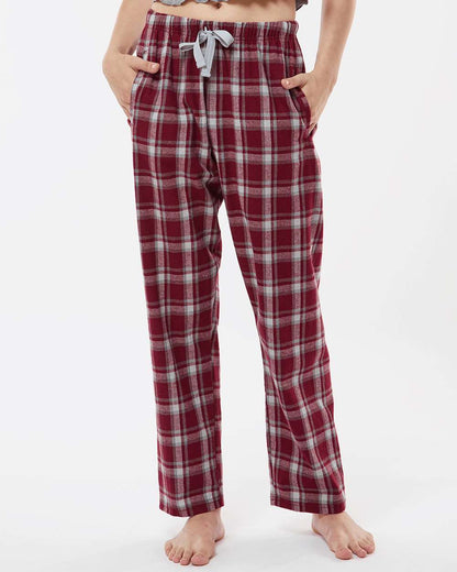 Boxercraft Women's Haley Flannel Pants BW6620 #colormdl_Heritage Maroon Plaid