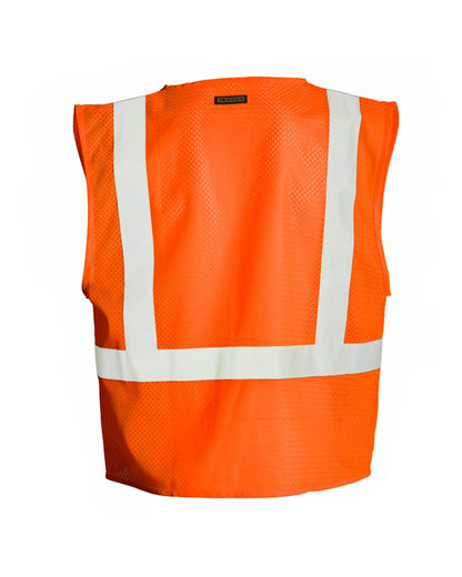 Kishigo Unisex 4 Pocket Hook-and-Loop Mesh Vest 1083-1084 #color_Orange